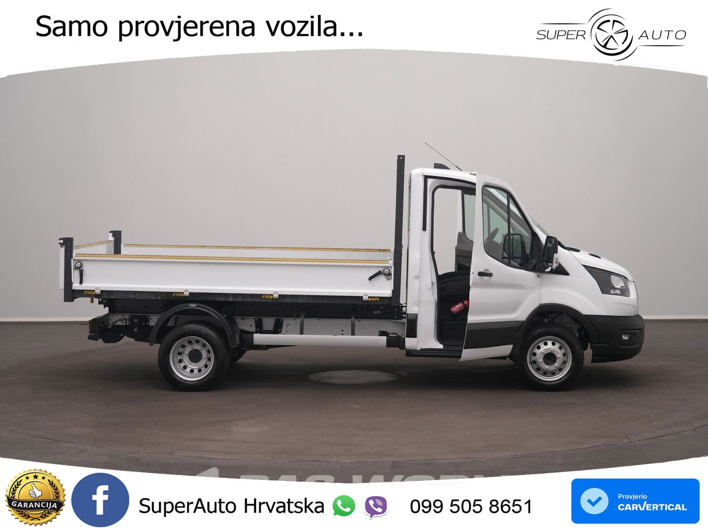Ford Transit 165pk Kipper Dubbellucht 3,5t Trekhaak A 165 KS