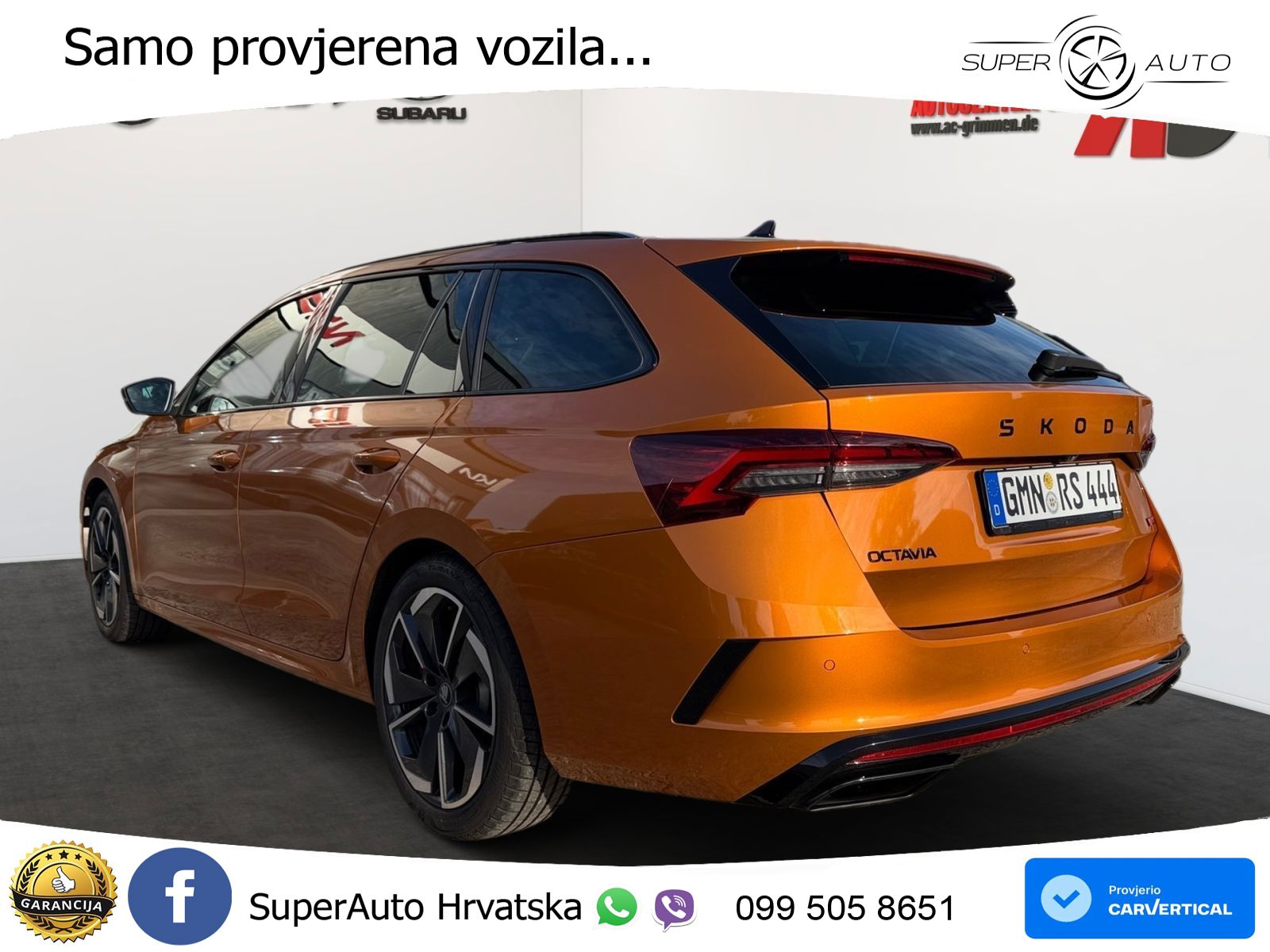 Škoda Octavia Combi RS 2.0 TSI (265 KS) DSG LED+GR SJED+ACC