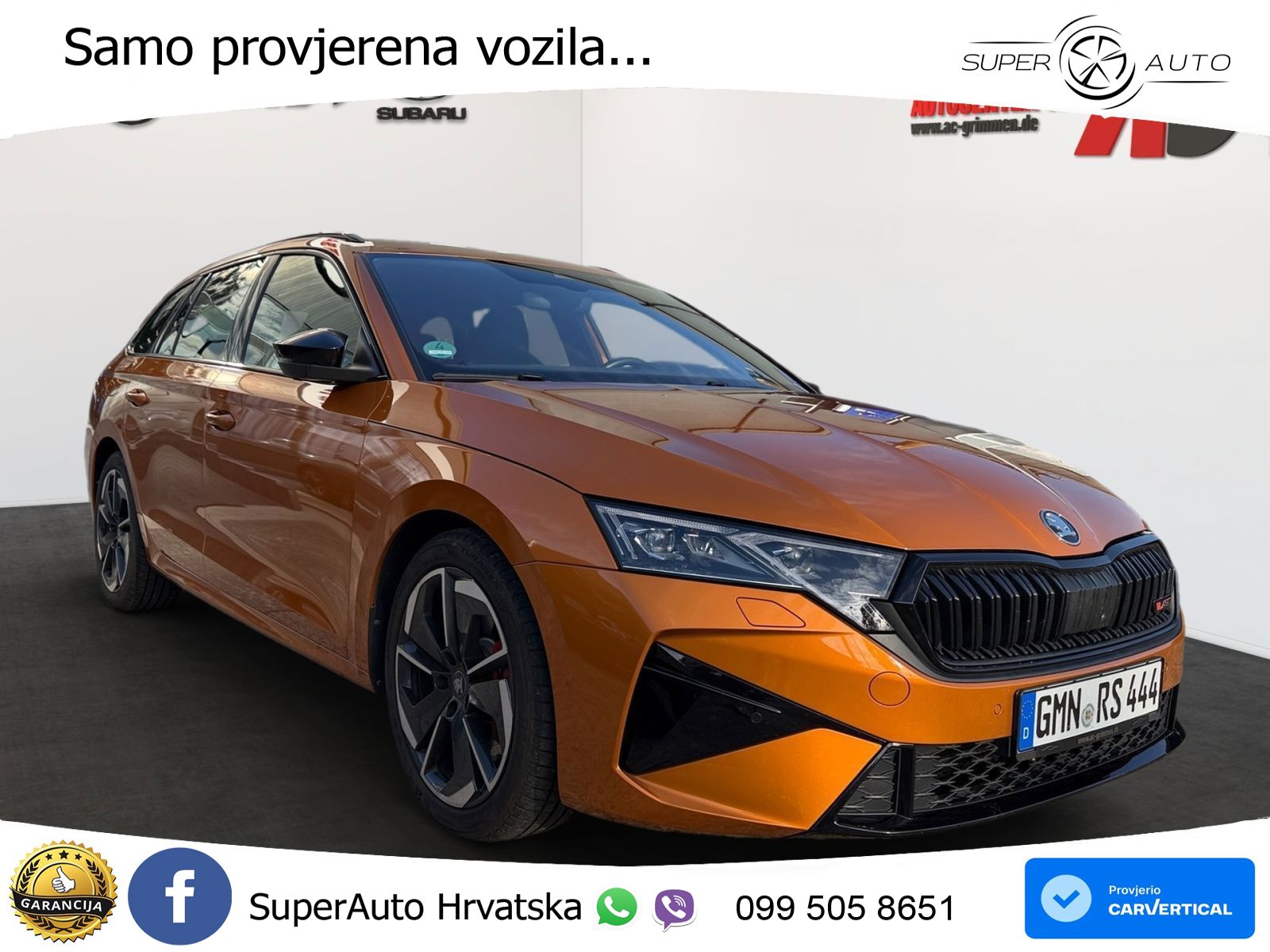 Škoda Octavia Combi RS 2.0 TSI (265 KS) DSG LED+GR SJED+ACC