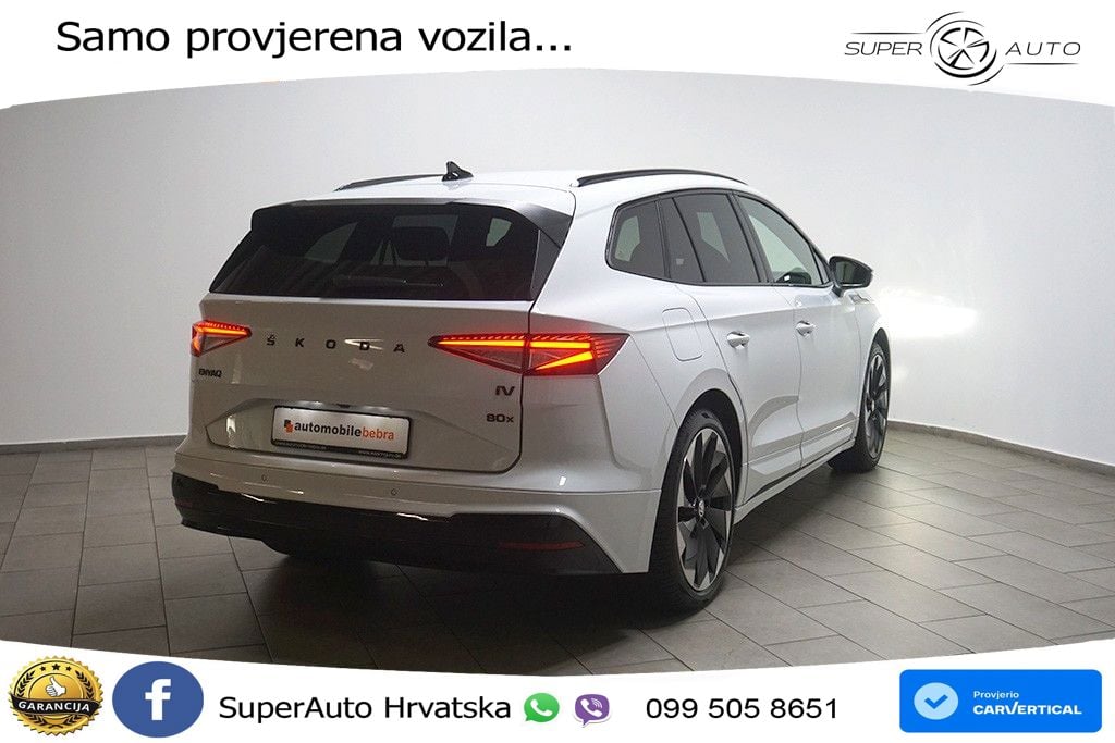 Škoda Enyaq iV 80x 82 kWh (265 KS) AWD SportLine LED+GR SJED+ACC