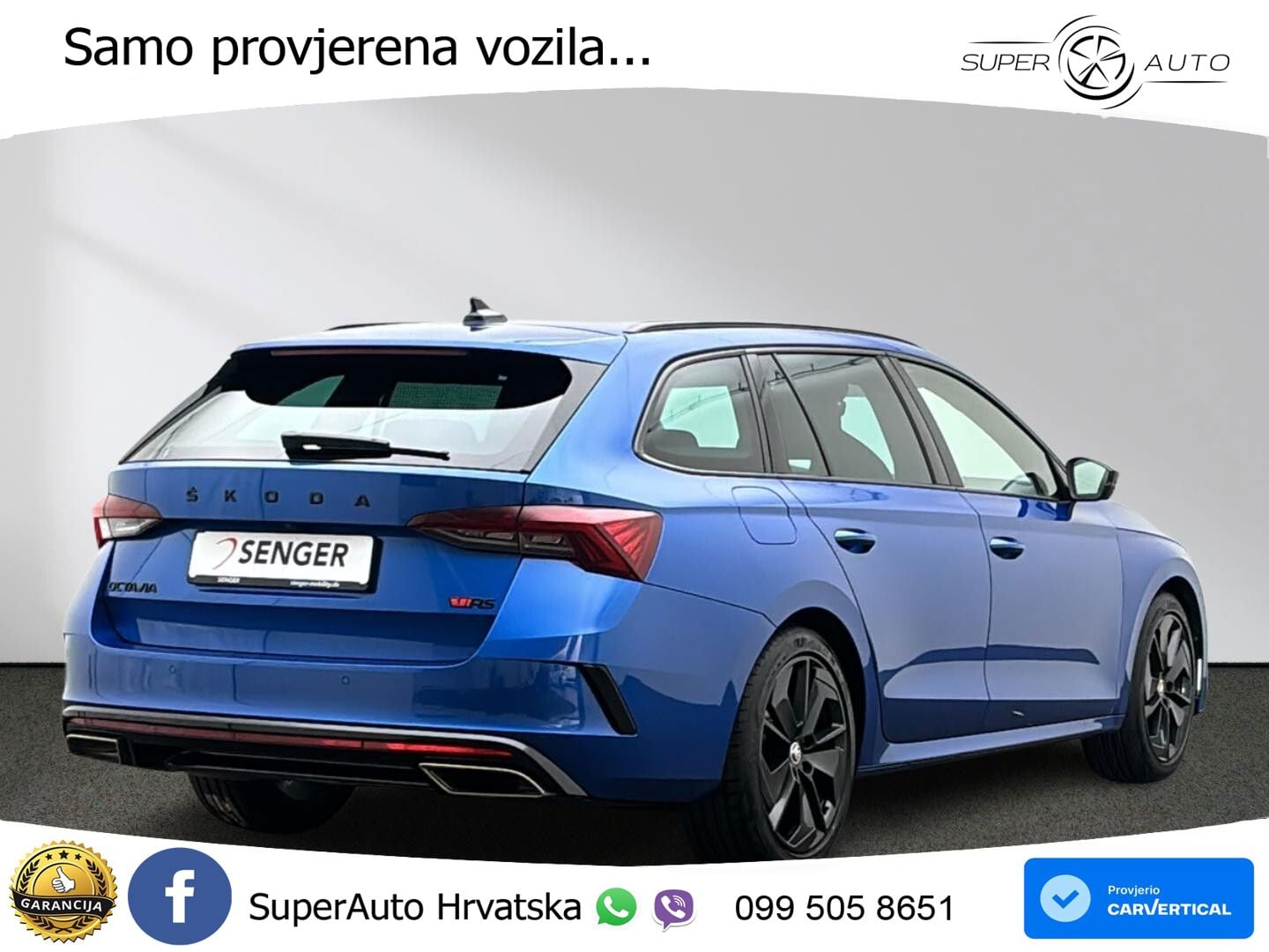 Škoda Octavia Combi RS 2.0 TDI (200 KS) DSG MATRIX+GR SJED+KAM