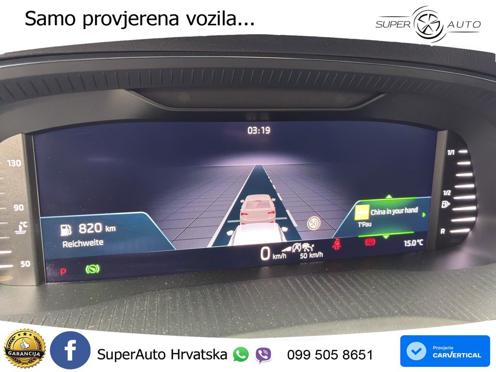 Škoda Octavia Combi 2.0 TDI (150 KS) DSG MATRIX+GR SJED+KAM