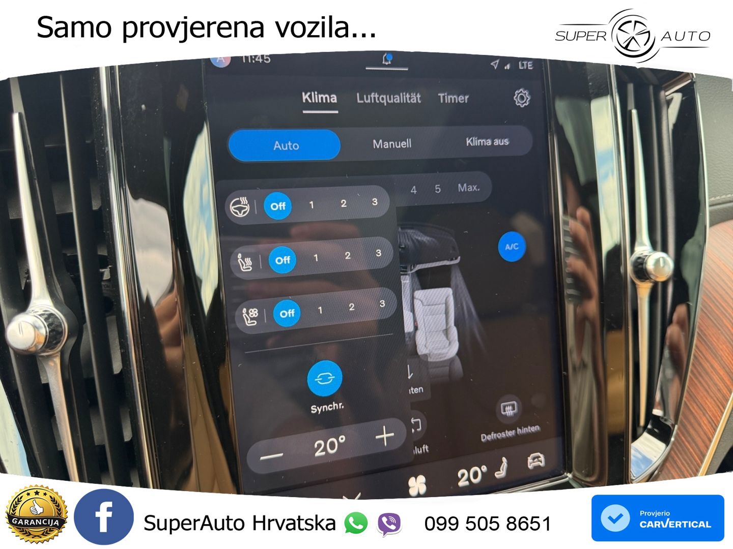 Volvo XC60 B5 Benzin AWD Geartronic ZRAČNI+ACC+GR SJED+KAM+PANO