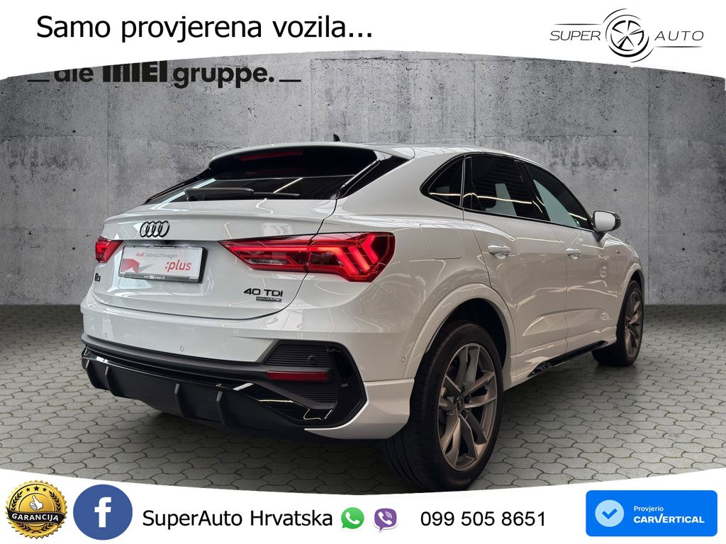 Audi Q3 Sportback 40 TDI (200 KS) quattro S tronic S line MATRIX+GR SJED+KAM