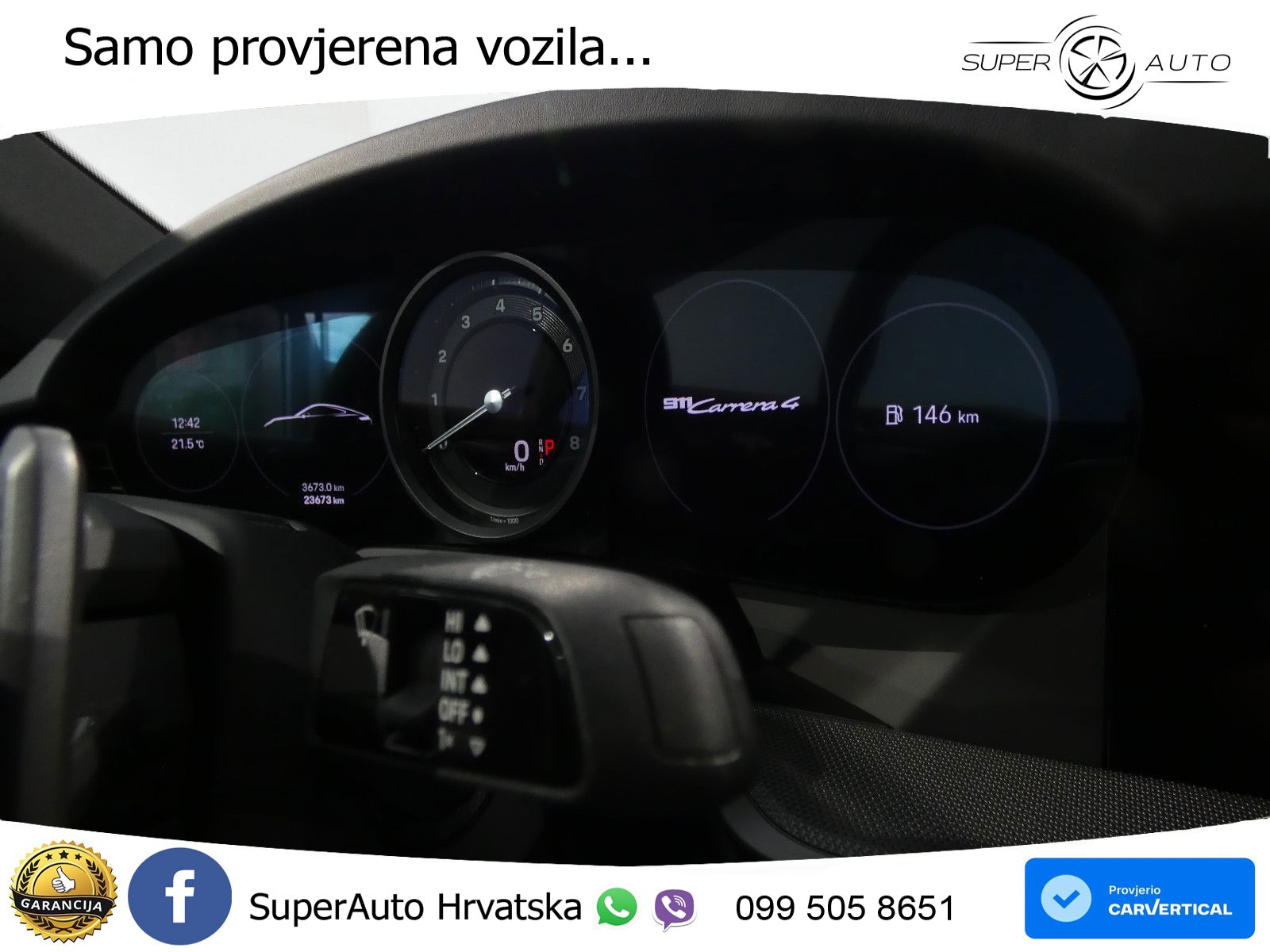 Porsche 911 Carrera 3.0 (385 KS) PDK ZRAČNI+ACC+GR SJED+KAM