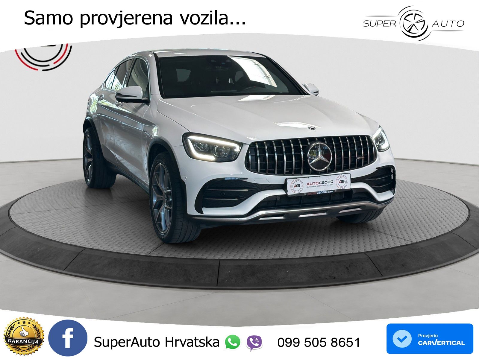 Mercedes GLC Coupe AMG 43 V6 (390 KS) 4MATIC TCT ZRAČNI+ACC+GR SJED+360