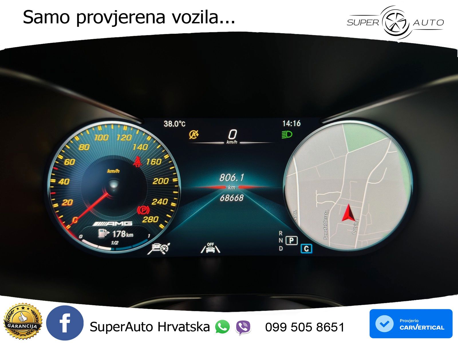 Mercedes GLC Coupe AMG 43 V6 (390 KS) 4MATIC TCT ZRAČNI+ACC+GR SJED+360