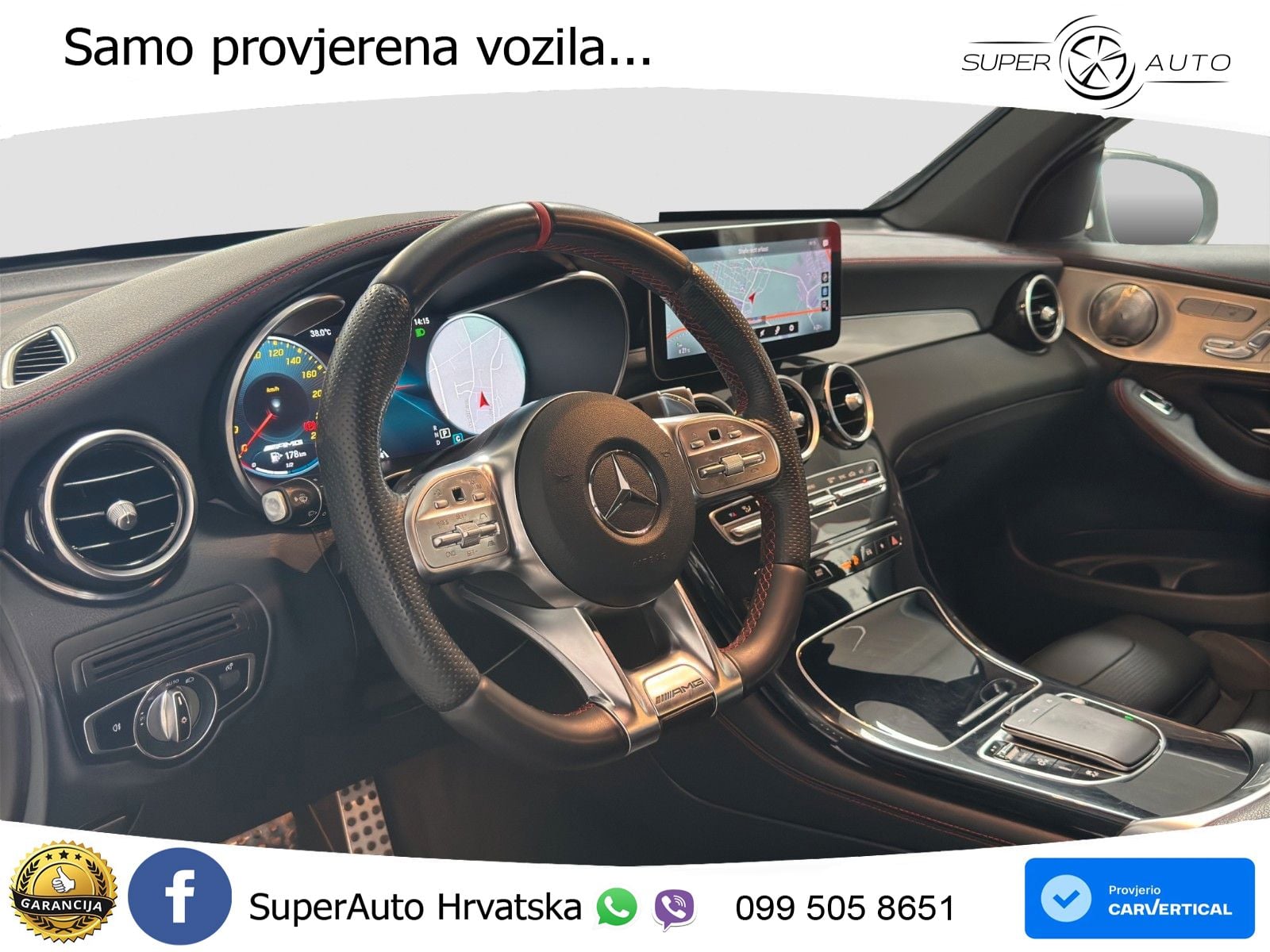 Mercedes GLC Coupe AMG 43 V6 (390 KS) 4MATIC TCT ZRAČNI+ACC+GR SJED+360