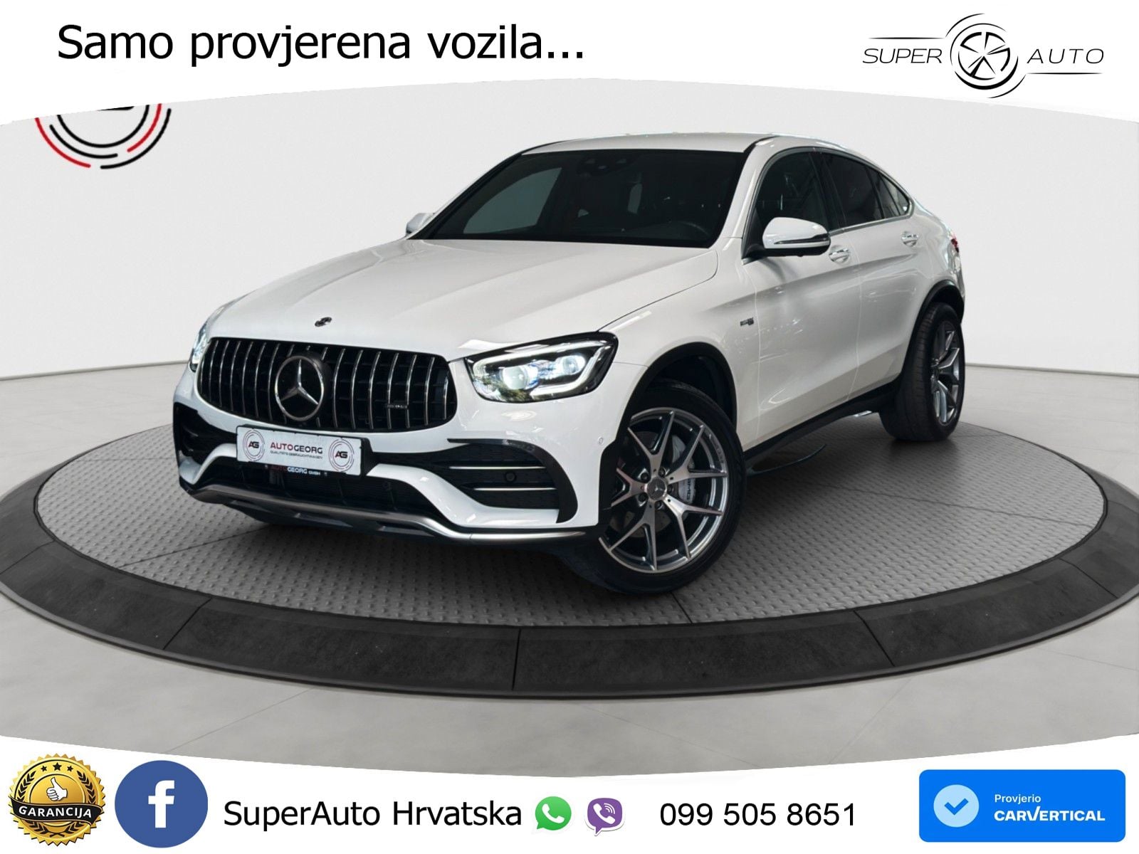 Mercedes GLC Coupe AMG 43 V6 (390 KS) 4MATIC TCT ZRAČNI+ACC+GR SJED+360