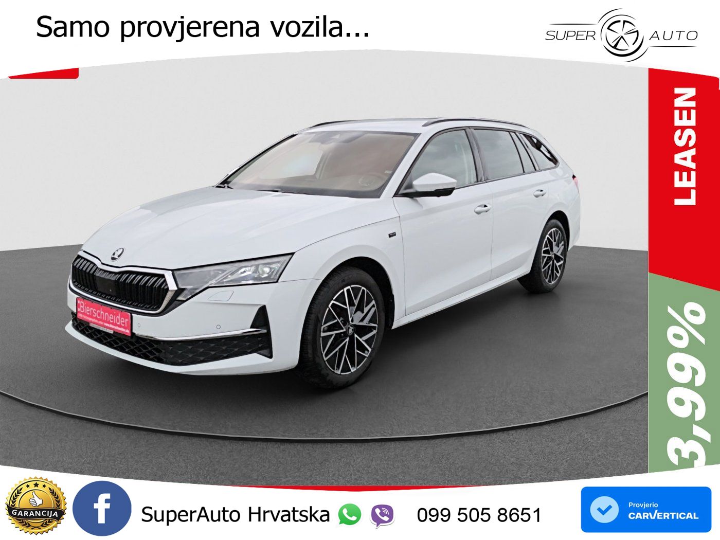 Škoda Octavia Combi 2.0 TDI (150 KS) DSG LED+GR SJED+ACC