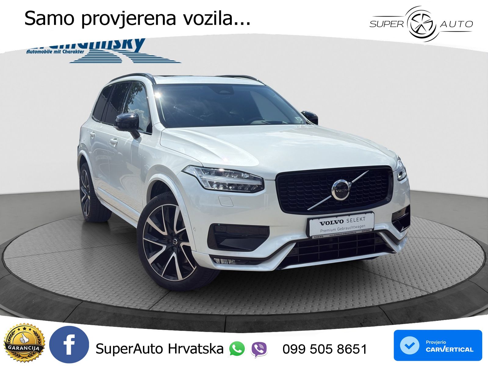 Volvo XC90 2.0 B5 Diesel AWD Automatic ACC+HEAD+4xGR SJED+360+PANO