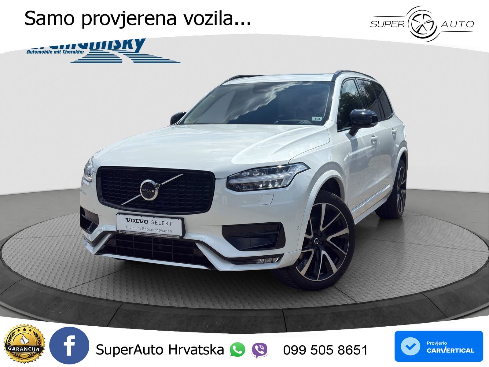 Volvo XC90 2.0 B5 Diesel AWD Automatic ACC+HEAD+4xGR SJED+360+PANO