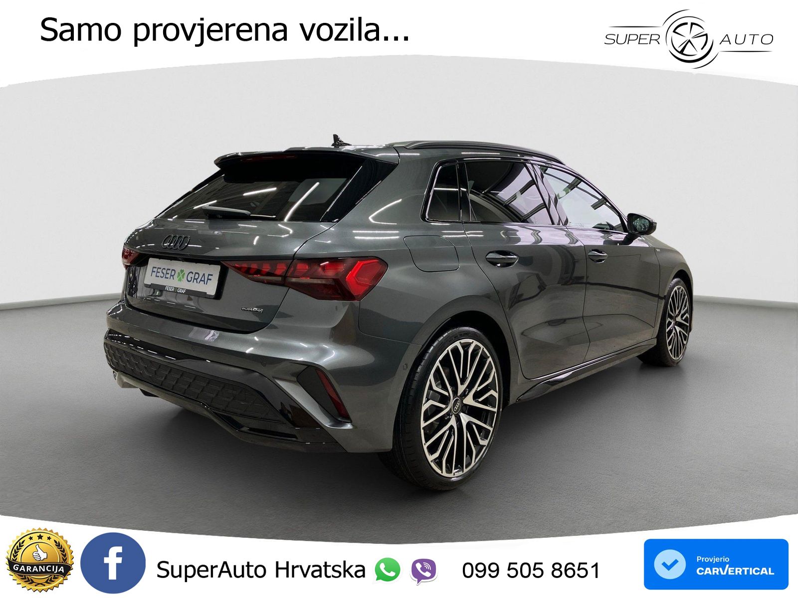 Audi A3 Sportback 40 TFSI (204 KS) quattro S tronic S line MATRIX+GR SJED+KAM