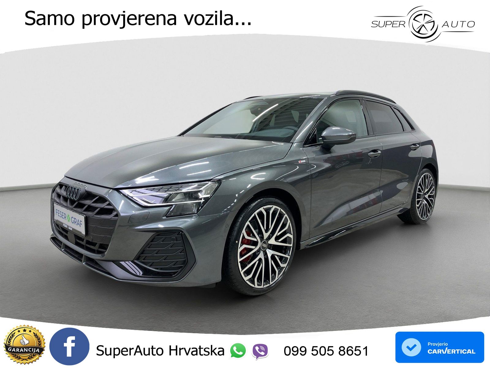 Audi A3 Sportback 40 TFSI (204 KS) quattro S tronic S line MATRIX+GR SJED+KAM