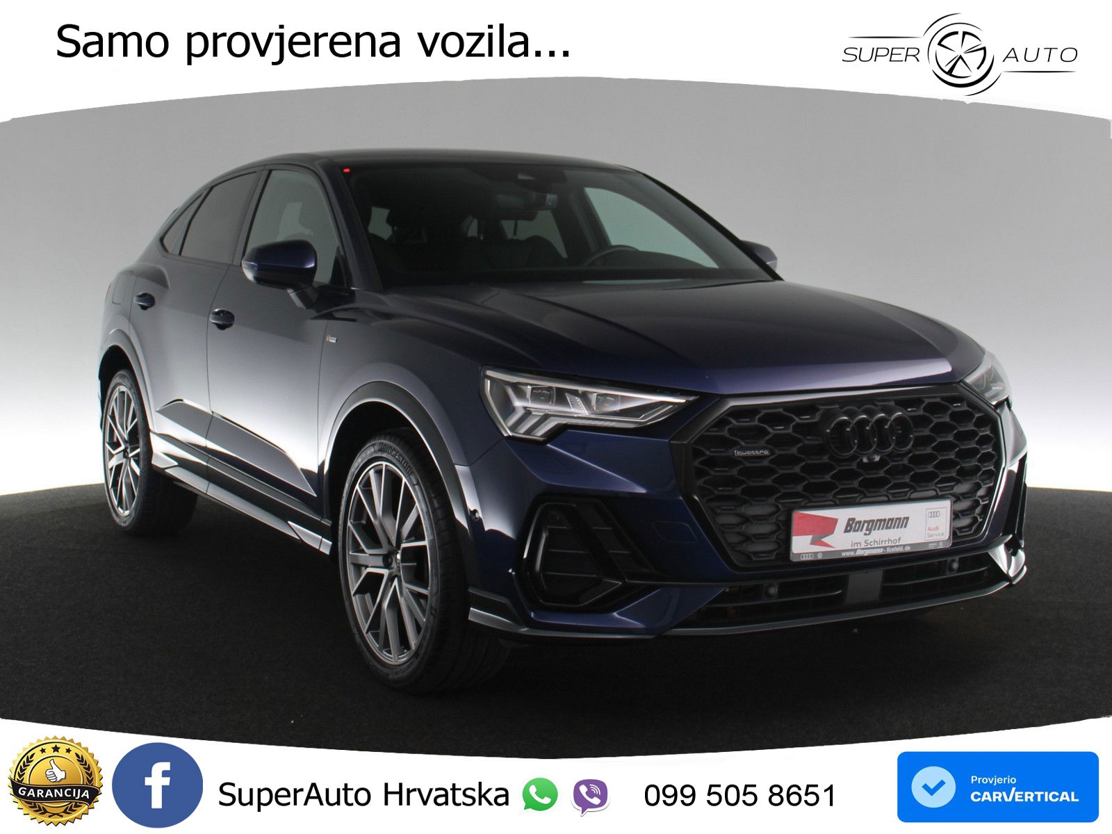 Audi Q3 II Sportback 40 TFSI (190 KS) quattro S tronic S line MATRIX+GR SJED+KAM