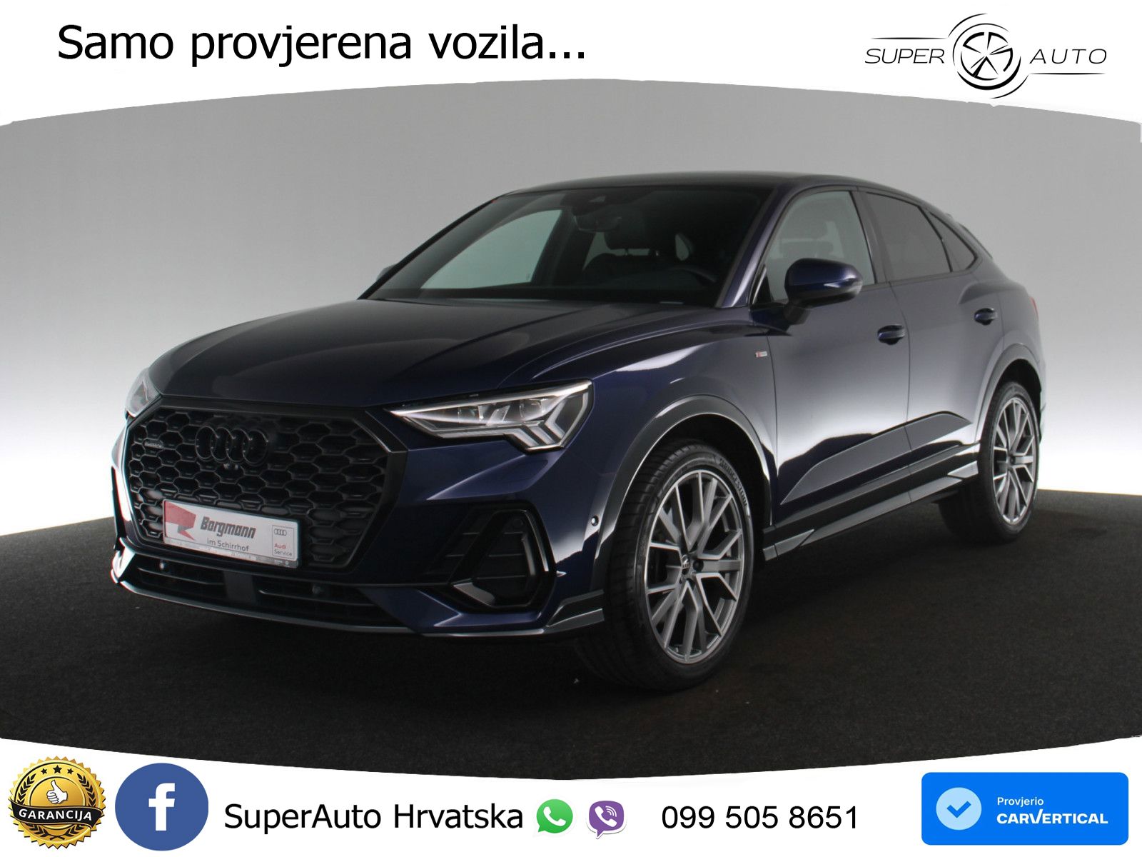 Audi Q3 II Sportback 40 TFSI (190 KS) quattro S tronic S line MATRIX+GR SJED+KAM