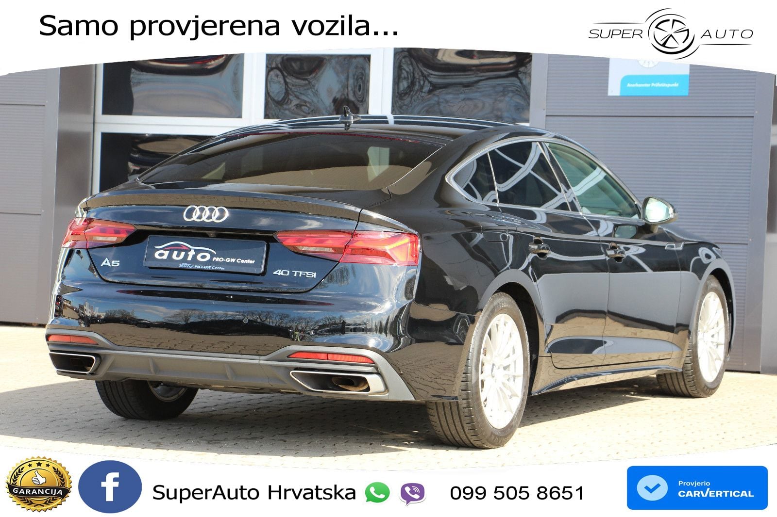 Audi A5 Sportback 40 TFSI (190 KS) S tronic LED+GR SJED+ACC