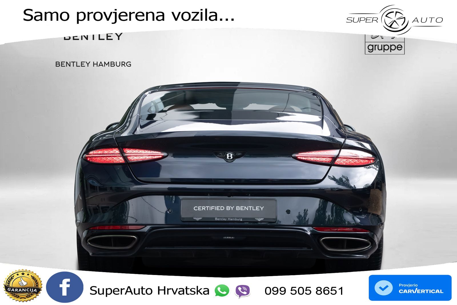 Bentley Continental GT IV 4.0 V8 TFSi (782 KS) AWD DCT LED+GR SJED+ACC