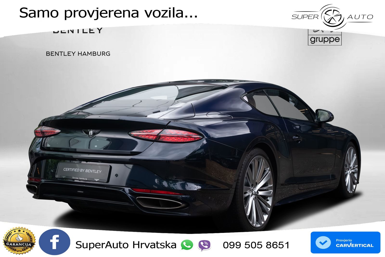 Bentley Continental GT IV 4.0 V8 TFSi (782 KS) AWD DCT LED+GR SJED+ACC