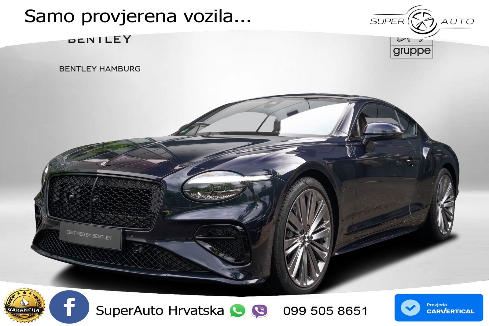 Bentley Continental GT IV 4.0 V8 TFSi (782 KS) AWD DCT LED+GR SJED+ACC