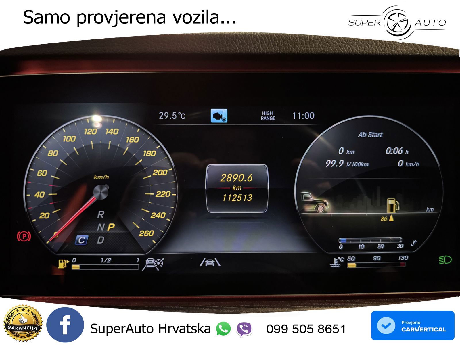 Mercedes G 500 Long V8 (422 KS) 4MATIC 9G-TRONIC ZRAČNI+ACC+4xGR SJED+360