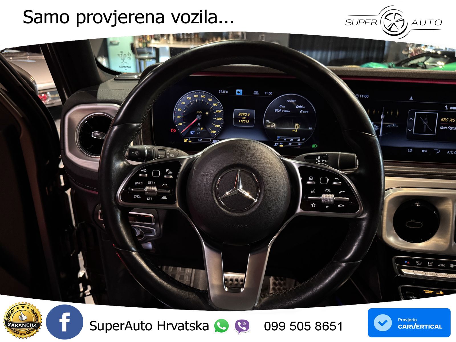 Mercedes G 500 Long V8 (422 KS) 4MATIC 9G-TRONIC ZRAČNI+ACC+4xGR SJED+360