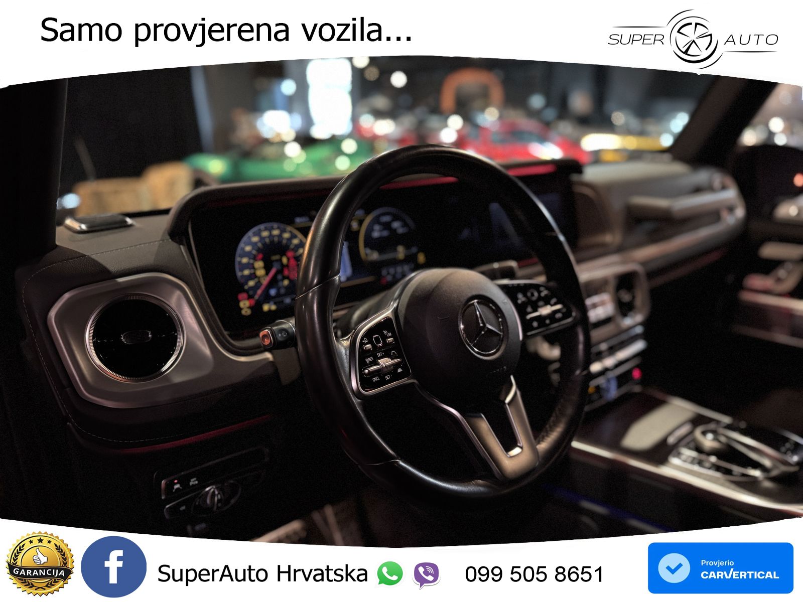 Mercedes G 500 Long V8 (422 KS) 4MATIC 9G-TRONIC ZRAČNI+ACC+4xGR SJED+360