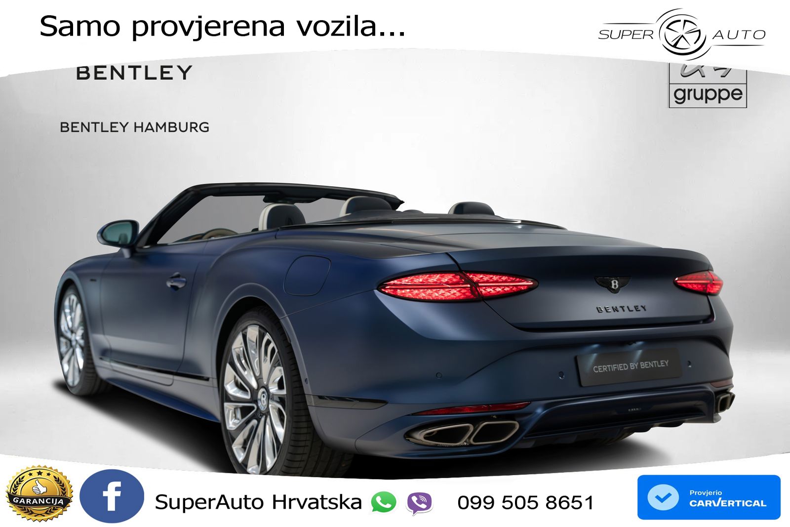 Bentley Continental GTC IV 4.0 V8 TFSi (782 KS) AWD DCT LED+GR SJED+ACC