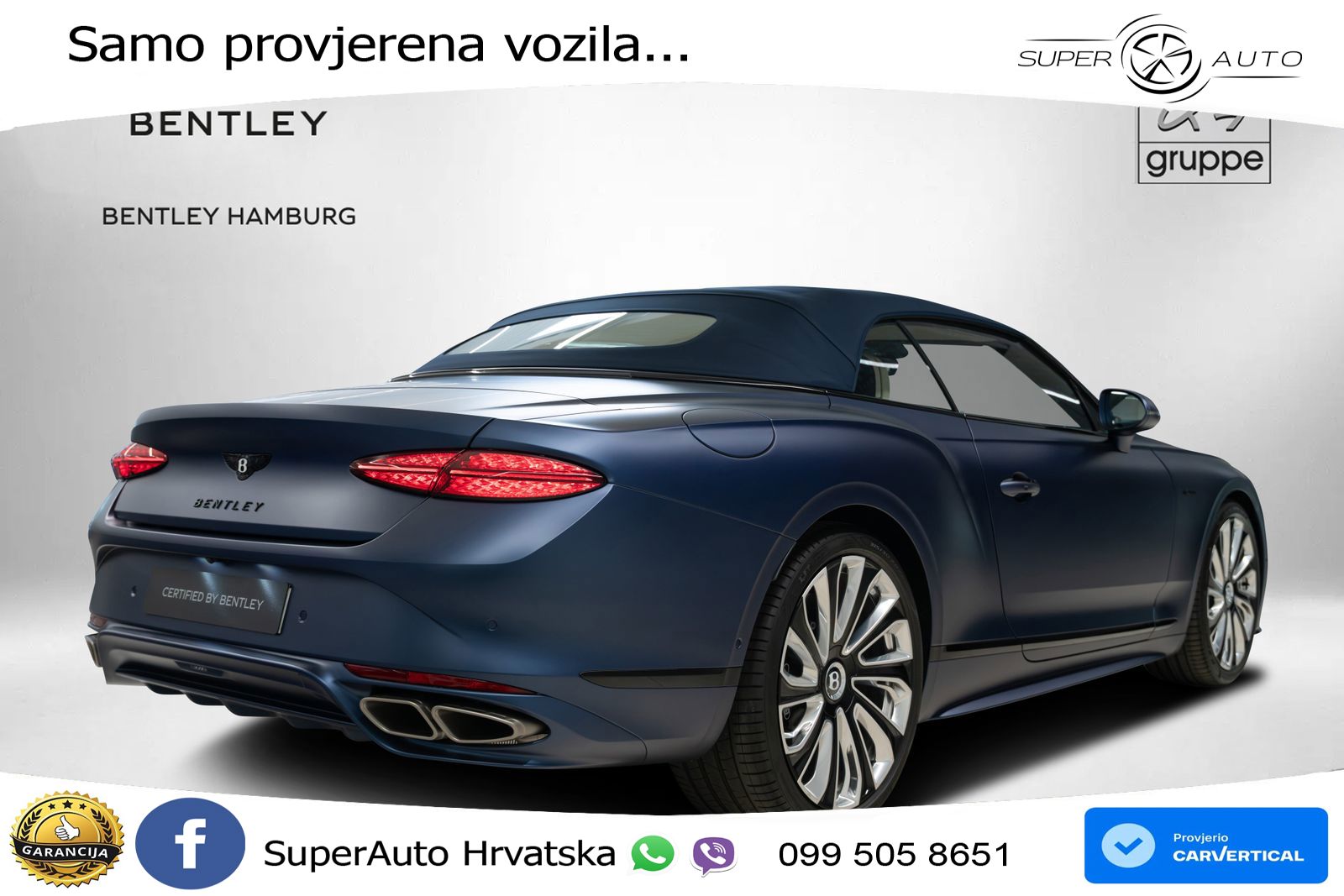 Bentley Continental GTC IV 4.0 V8 TFSi (782 KS) AWD DCT LED+GR SJED+ACC