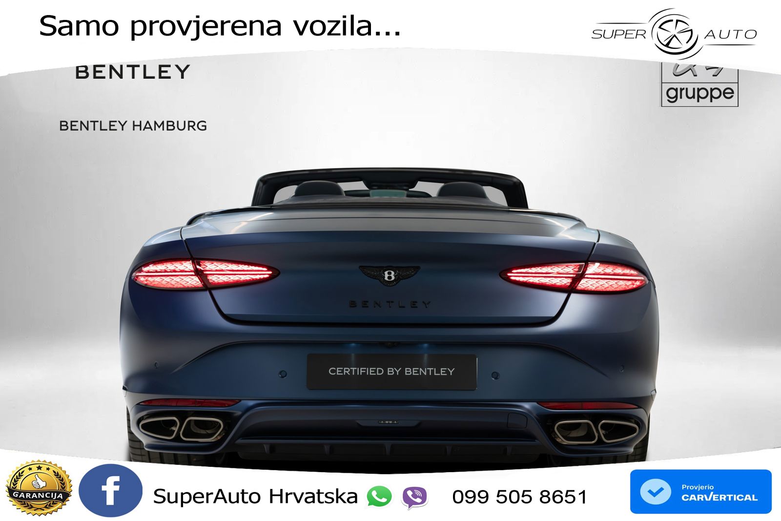 Bentley Continental GTC IV 4.0 V8 TFSi (782 KS) AWD DCT LED+GR SJED+ACC