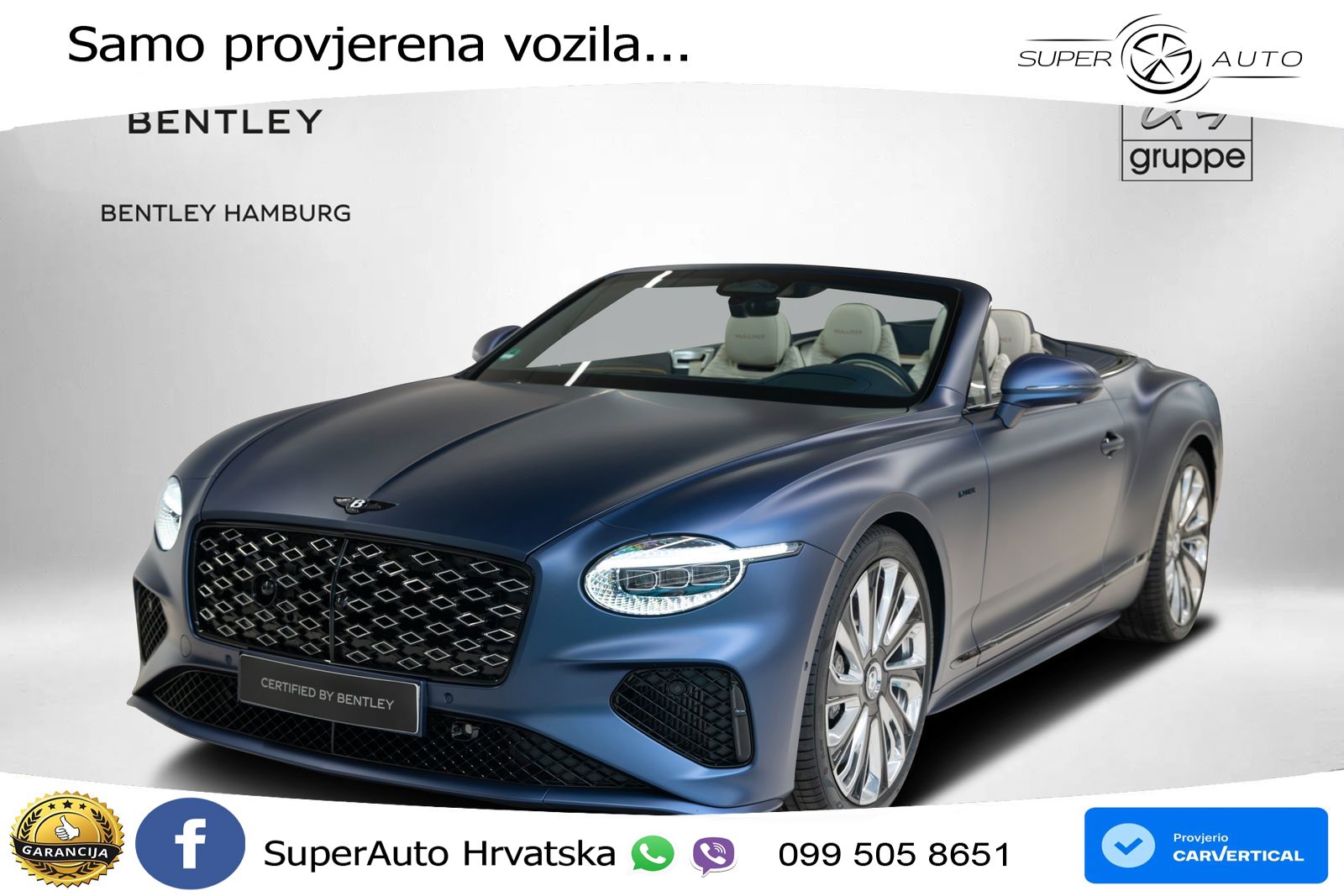 Bentley Continental GTC IV 4.0 V8 TFSi (782 KS) AWD DCT LED+GR SJED+ACC