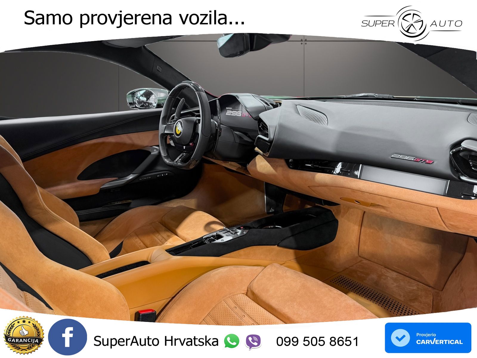 Ferrari 296 GTB 3.0 V6 (830 KS) F1 DCT LED+GR SJED+ACC
