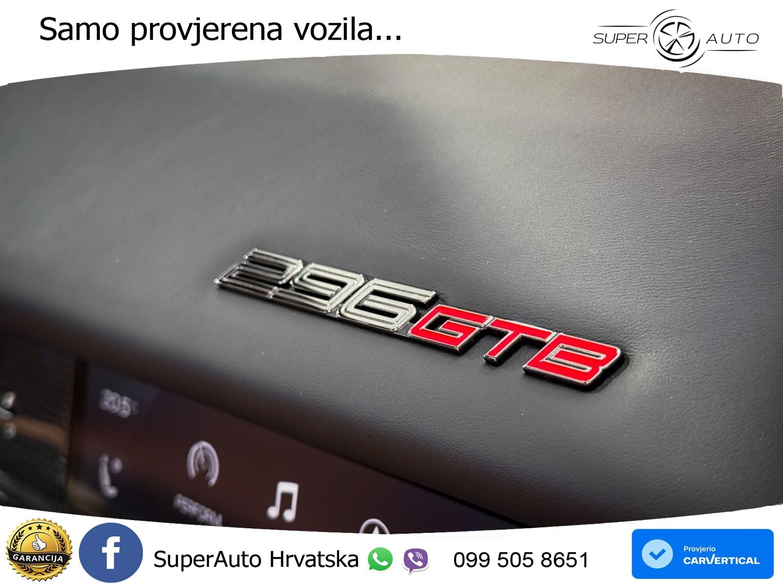 Ferrari 296 GTB 3.0 V6 (830 KS) F1 DCT LED+GR SJED+ACC