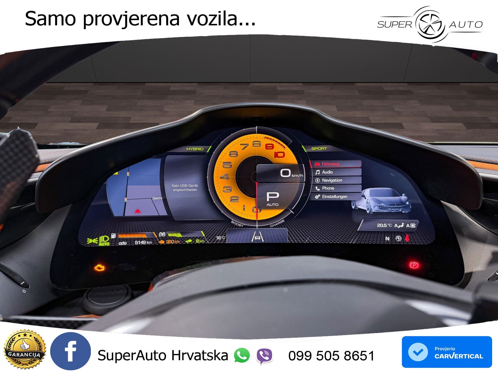 Ferrari 296 GTB 3.0 V6 (830 KS) F1 DCT LED+GR SJED+ACC