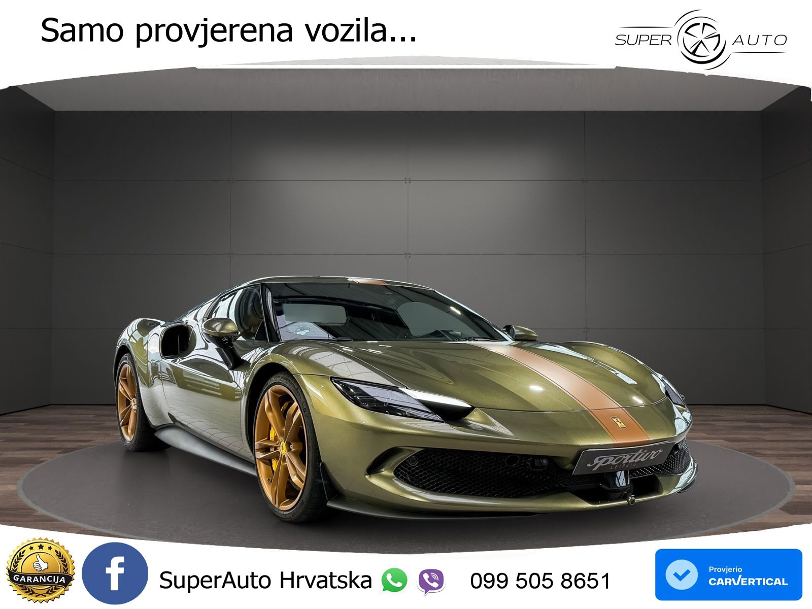 Ferrari 296 GTB 3.0 V6 (830 KS) F1 DCT LED+GR SJED+ACC