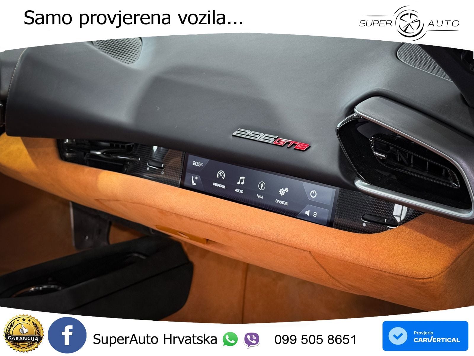 Ferrari 296 GTB 3.0 V6 (830 KS) F1 DCT LED+GR SJED+ACC