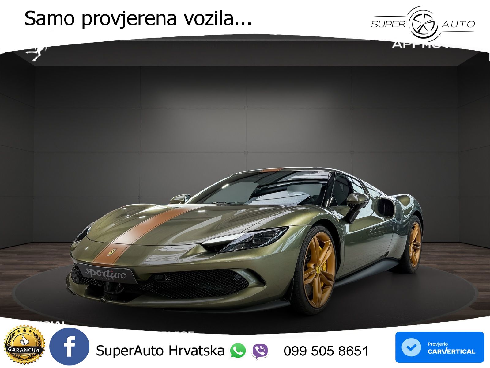 Ferrari 296 GTB 3.0 V6 (830 KS) F1 DCT LED+GR SJED+ACC