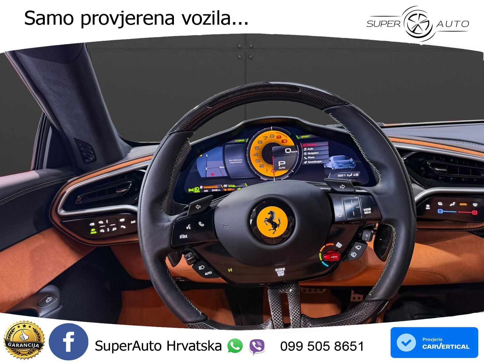 Ferrari 296 GTB 3.0 V6 (830 KS) F1 DCT LED+GR SJED+ACC