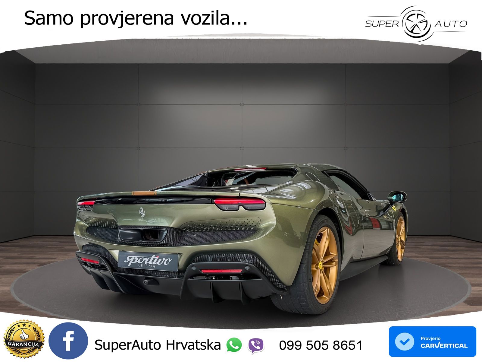 Ferrari 296 GTB 3.0 V6 (830 KS) F1 DCT LED+GR SJED+ACC