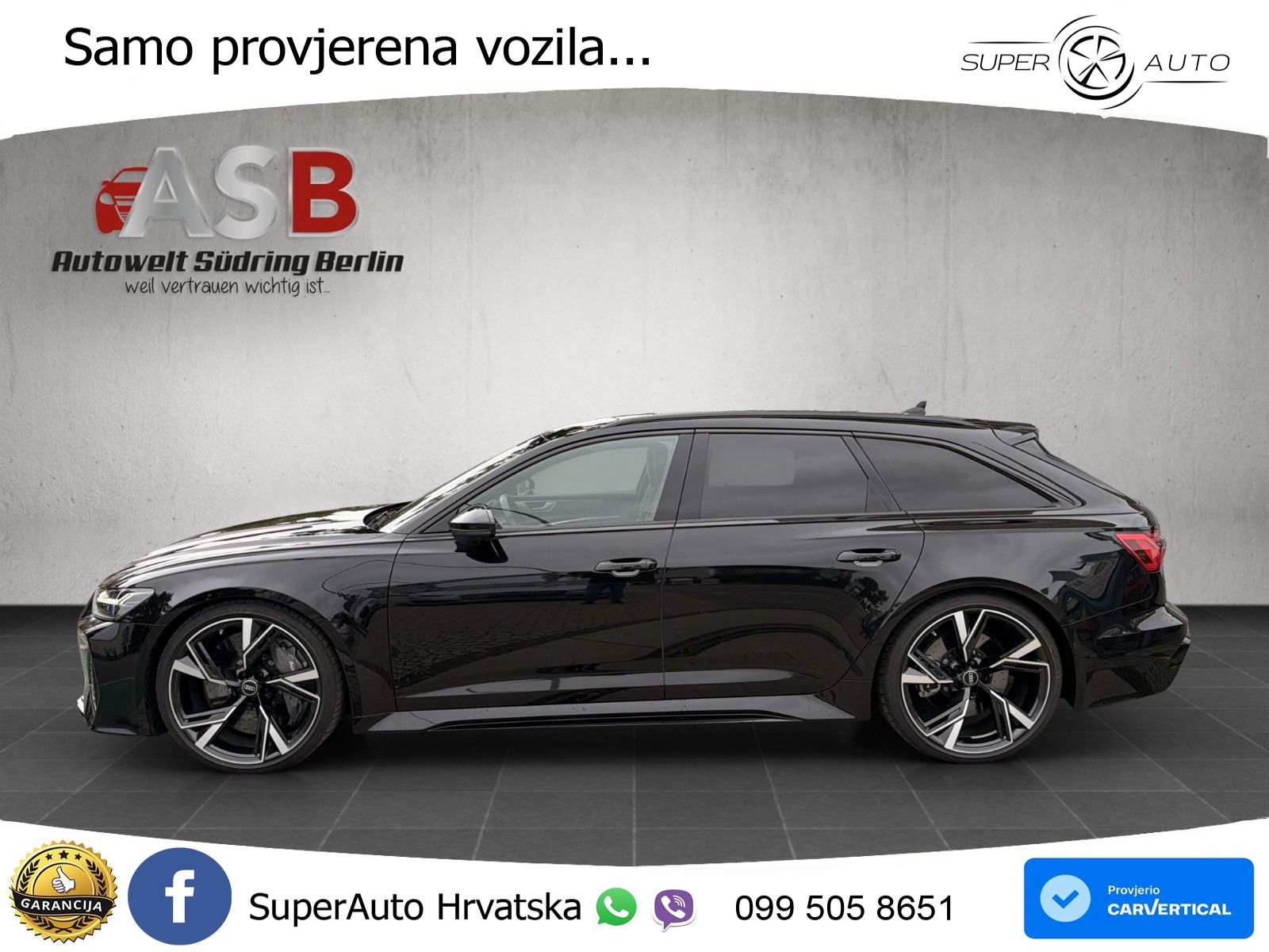 Audi RS6 Avant 4.0 TFSI V8 (600 KS) quattro Tiptronic ZRAČNI+ACC+4xGR SJED+KAM