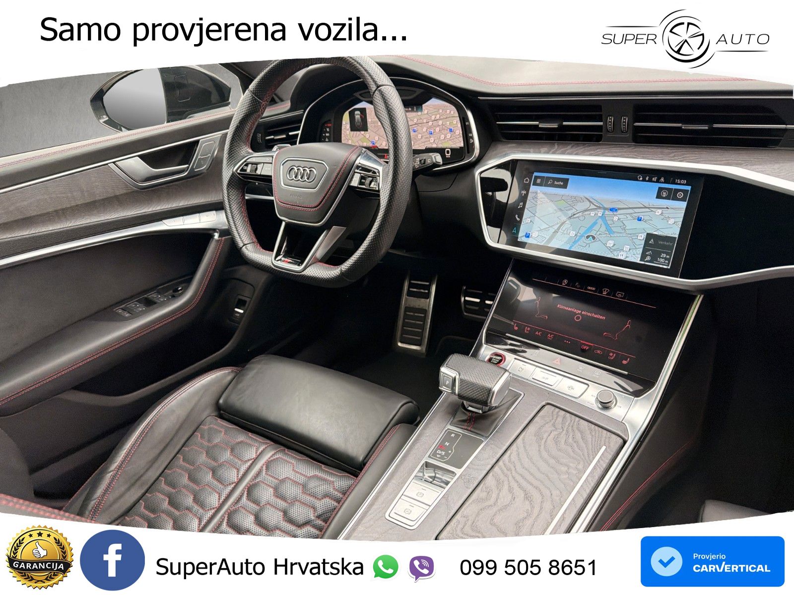 Audi RS6 Avant 4.0 TFSI V8 (600 KS) quattro Tiptronic ZRAČNI+ACC+4xGR SJED+KAM