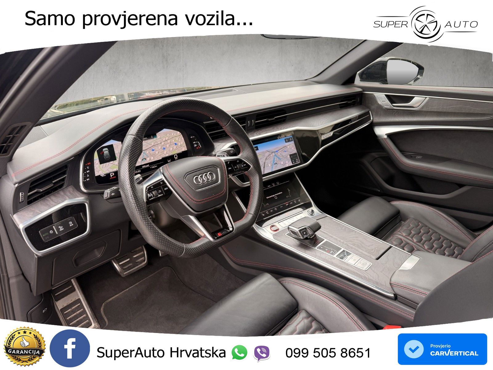 Audi RS6 Avant 4.0 TFSI V8 (600 KS) quattro Tiptronic ZRAČNI+ACC+4xGR SJED+KAM