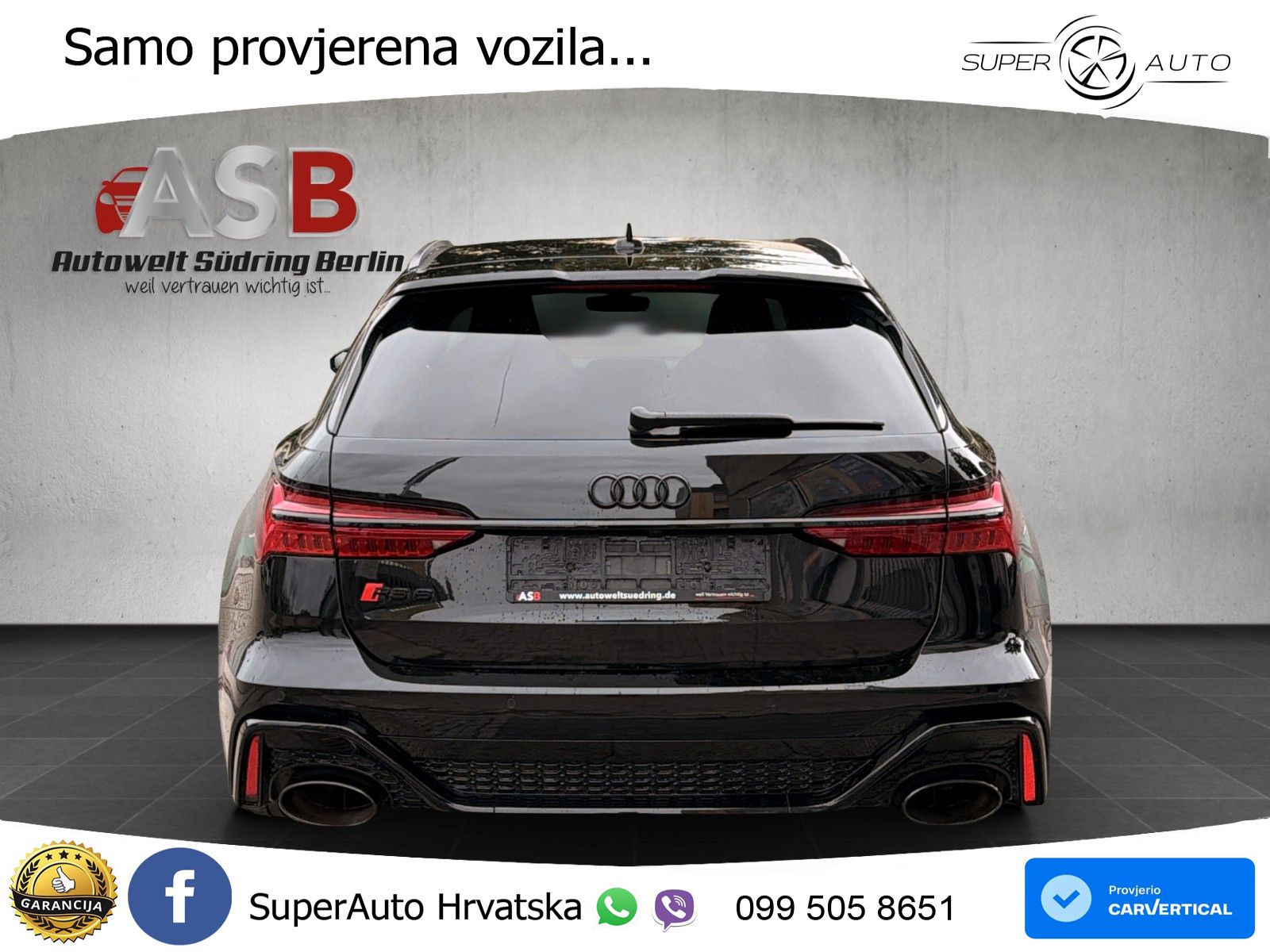 Audi RS6 Avant 4.0 TFSI V8 (600 KS) quattro Tiptronic ZRAČNI+ACC+4xGR SJED+KAM