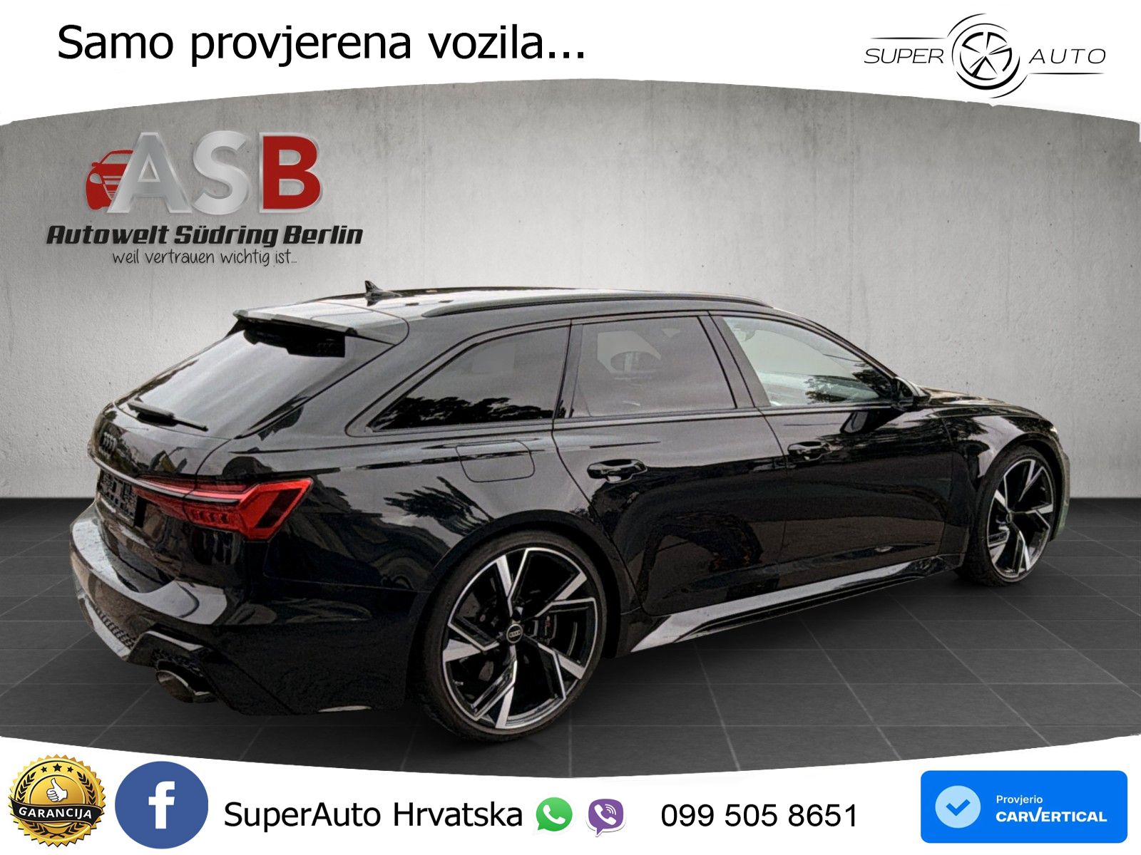 Audi RS6 Avant 4.0 TFSI V8 (600 KS) quattro Tiptronic ZRAČNI+ACC+4xGR SJED+KAM