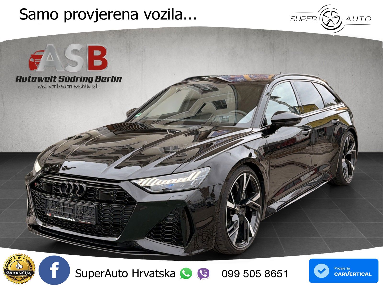 Audi RS6 Avant 4.0 TFSI V8 (600 KS) quattro Tiptronic ZRAČNI+ACC+4xGR SJED+KAM