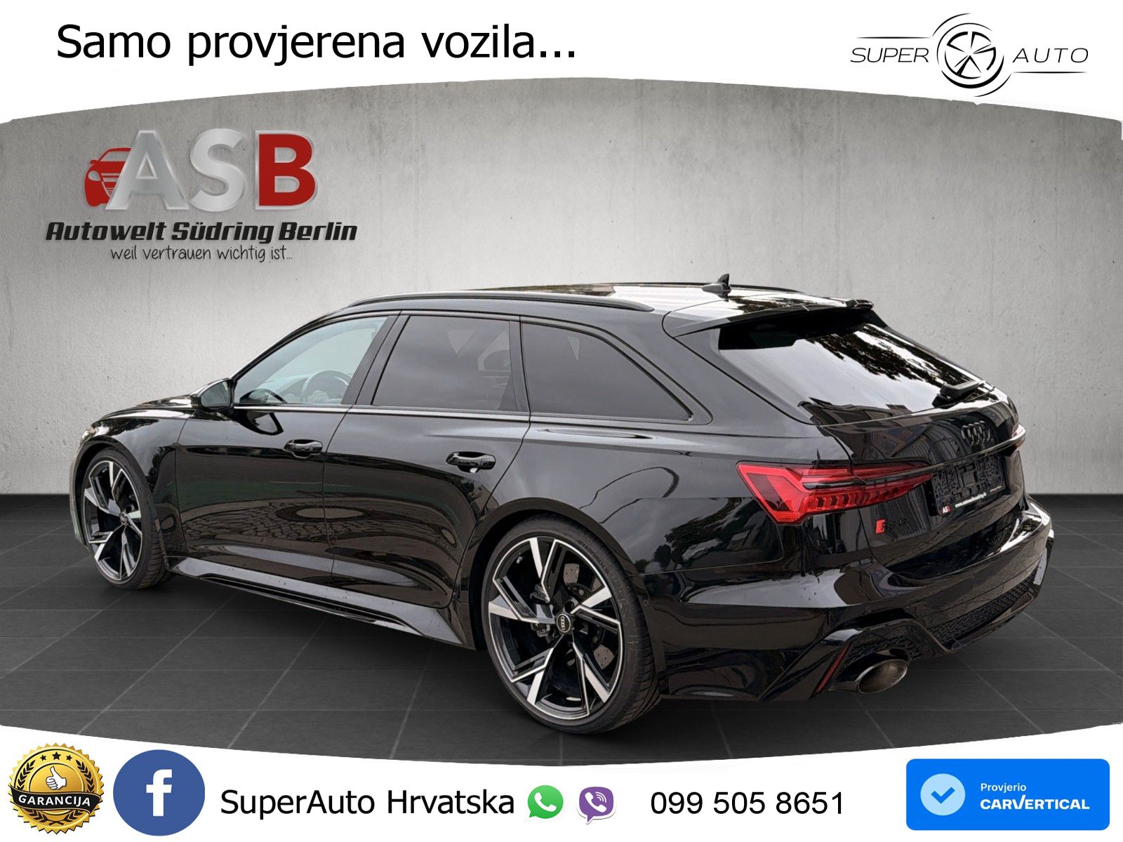 Audi RS6 Avant 4.0 TFSI V8 (600 KS) quattro Tiptronic ZRAČNI+ACC+4xGR SJED+KAM