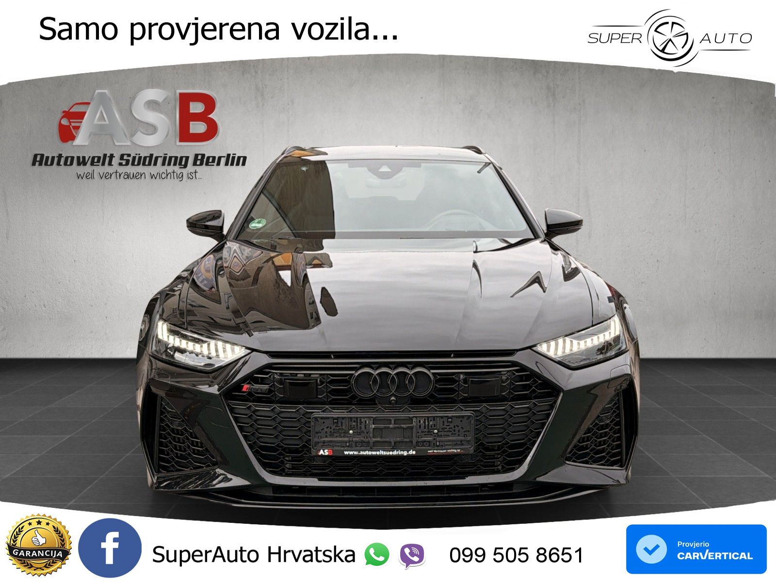 Audi RS6 Avant 4.0 TFSI V8 (600 KS) quattro Tiptronic ZRAČNI+ACC+4xGR SJED+KAM