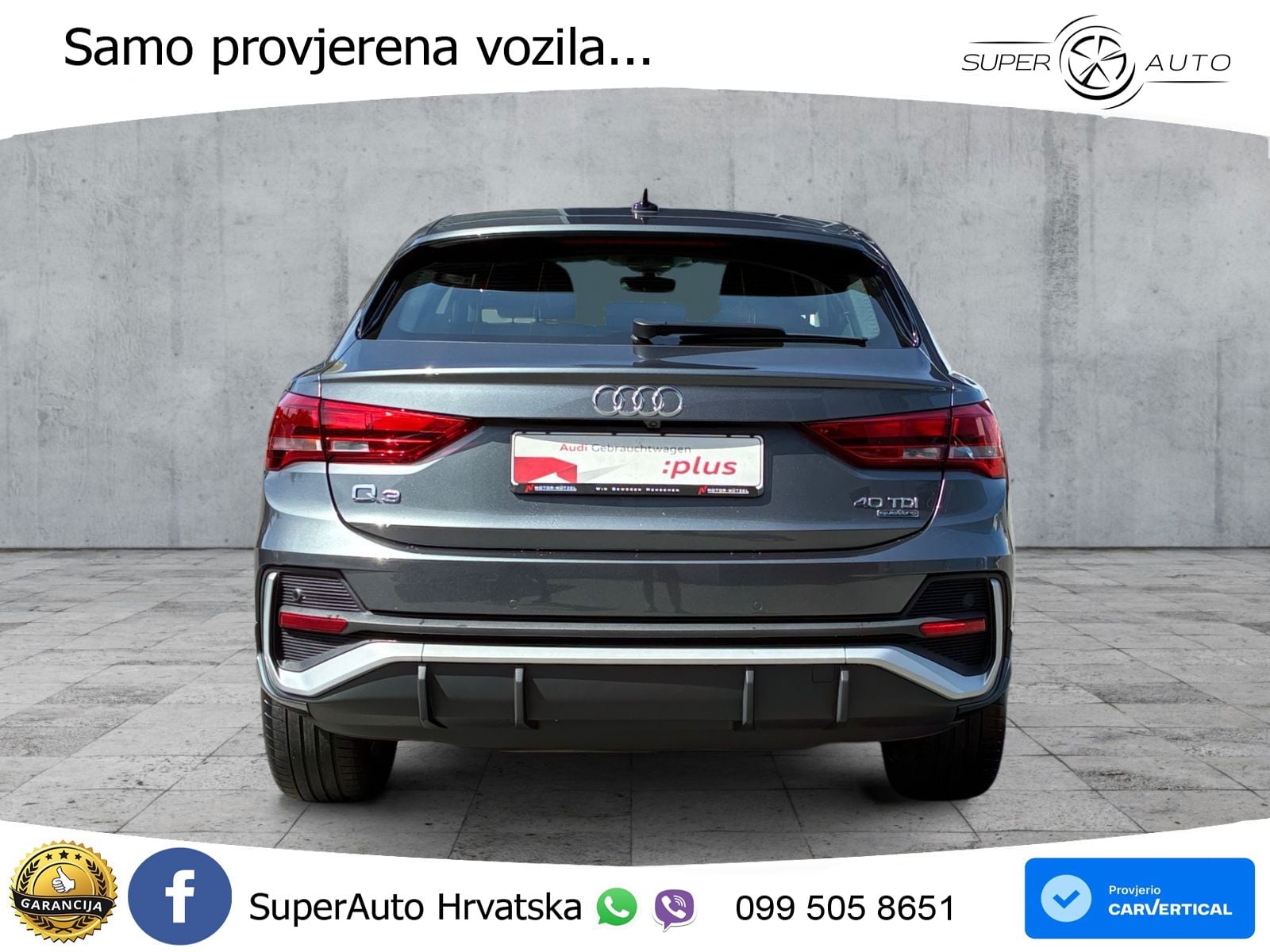 Audi Q3 Sportback 40 TDI (200 KS) quattro S tronic S line LED+GR SJED+ACC