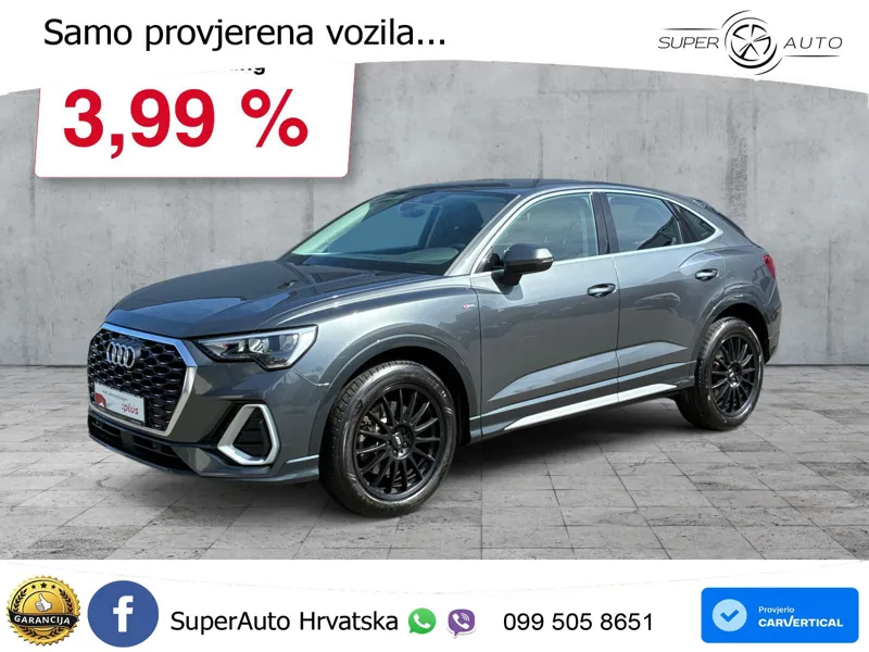 Audi Q3 Sportback 40 TDI (200 KS) quattro S tronic S line LED+GR SJED+ACC