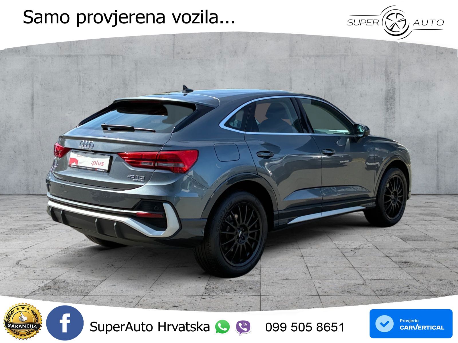 Audi Q3 Sportback 40 TDI (200 KS) quattro S tronic S line LED+GR SJED+ACC